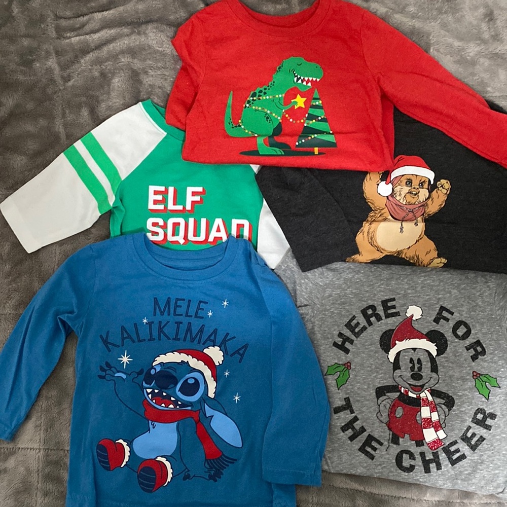 2T Christmas Shirts Bundle